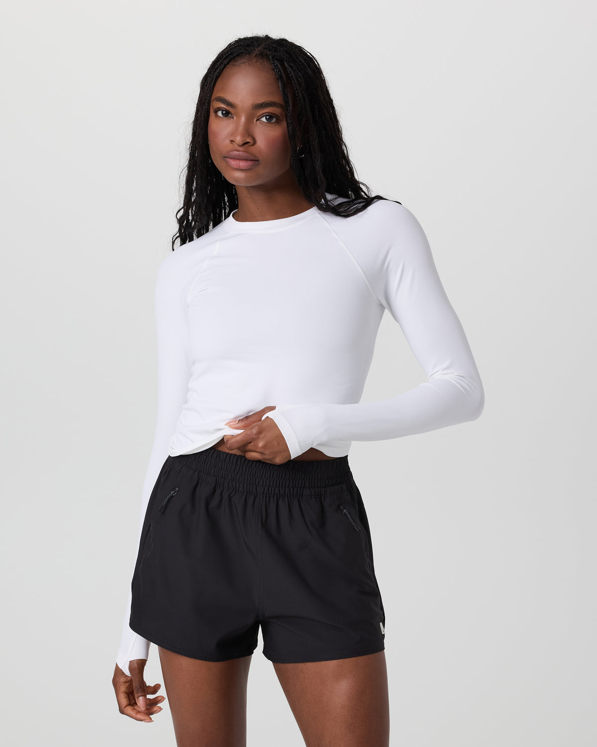 Women Vuori Long Sleeve Seamless Surge Tee White