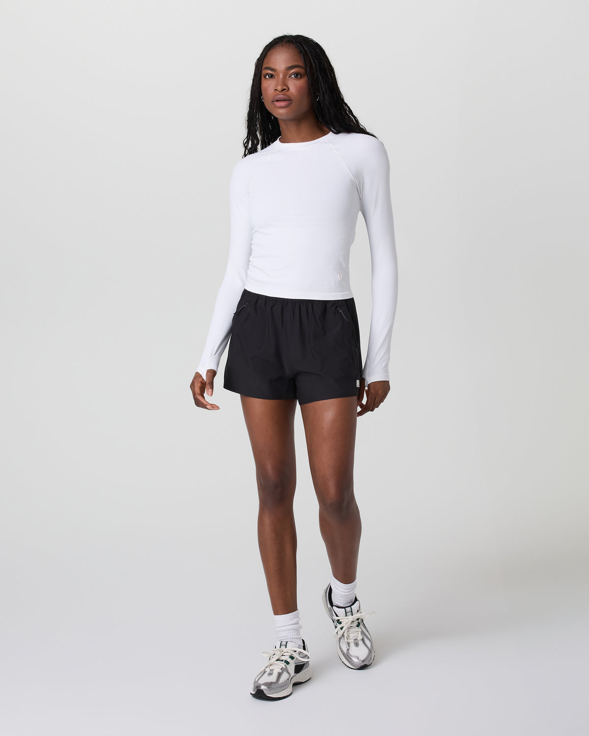 Women Vuori Long Sleeve Seamless Surge Tee White