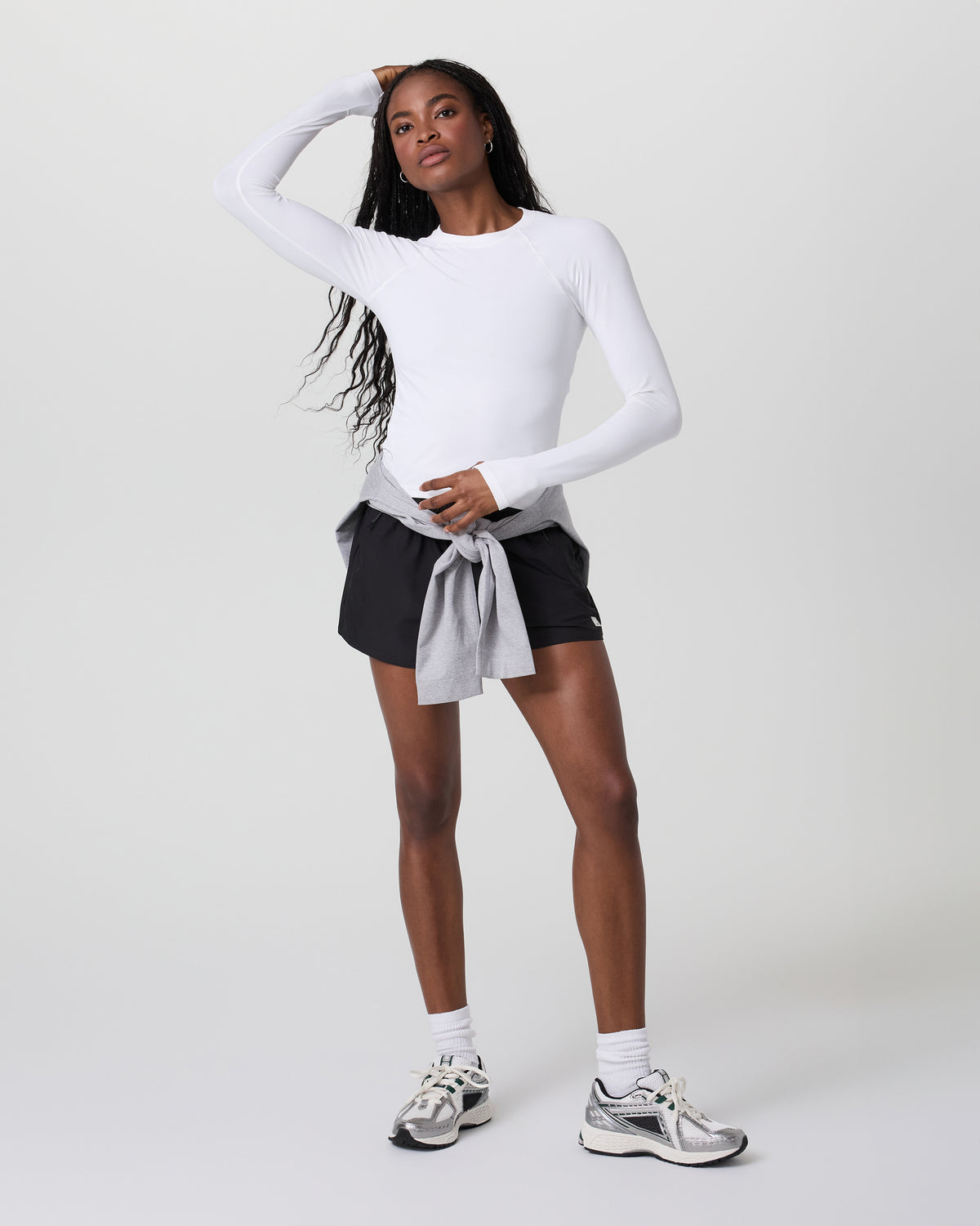 Women Vuori Long Sleeve Seamless Surge Tee White
