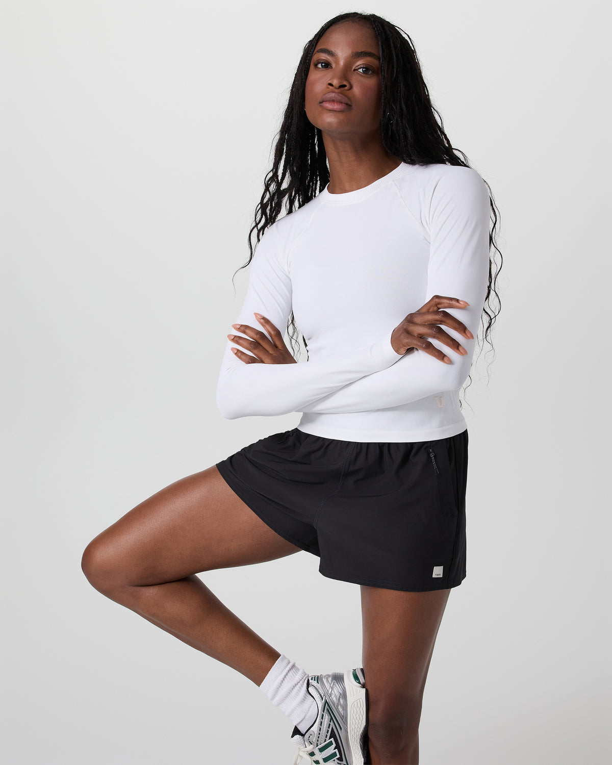 Women Vuori Long Sleeve Seamless Surge Tee White