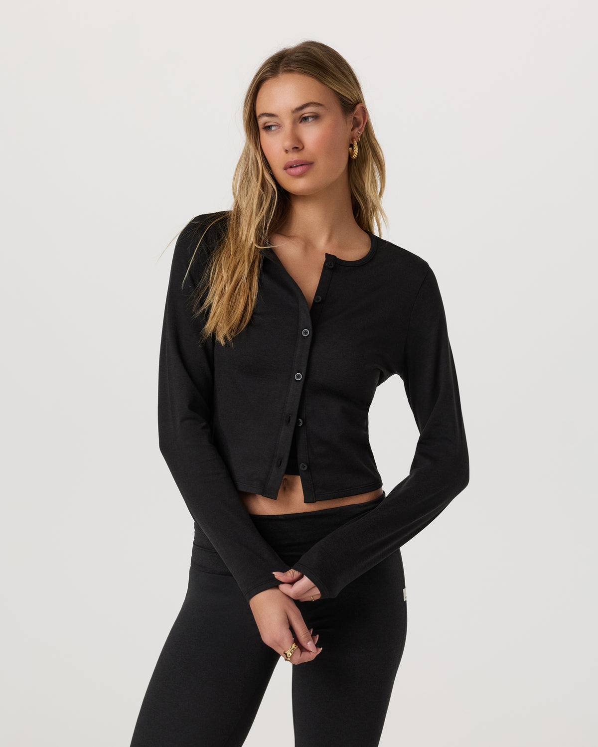 Women Vuori Halo Cardigan 2.0 Black Heather
