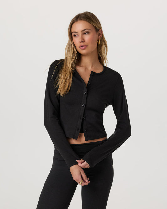 Women Vuori Halo Cardigan 2.0 Black Heather