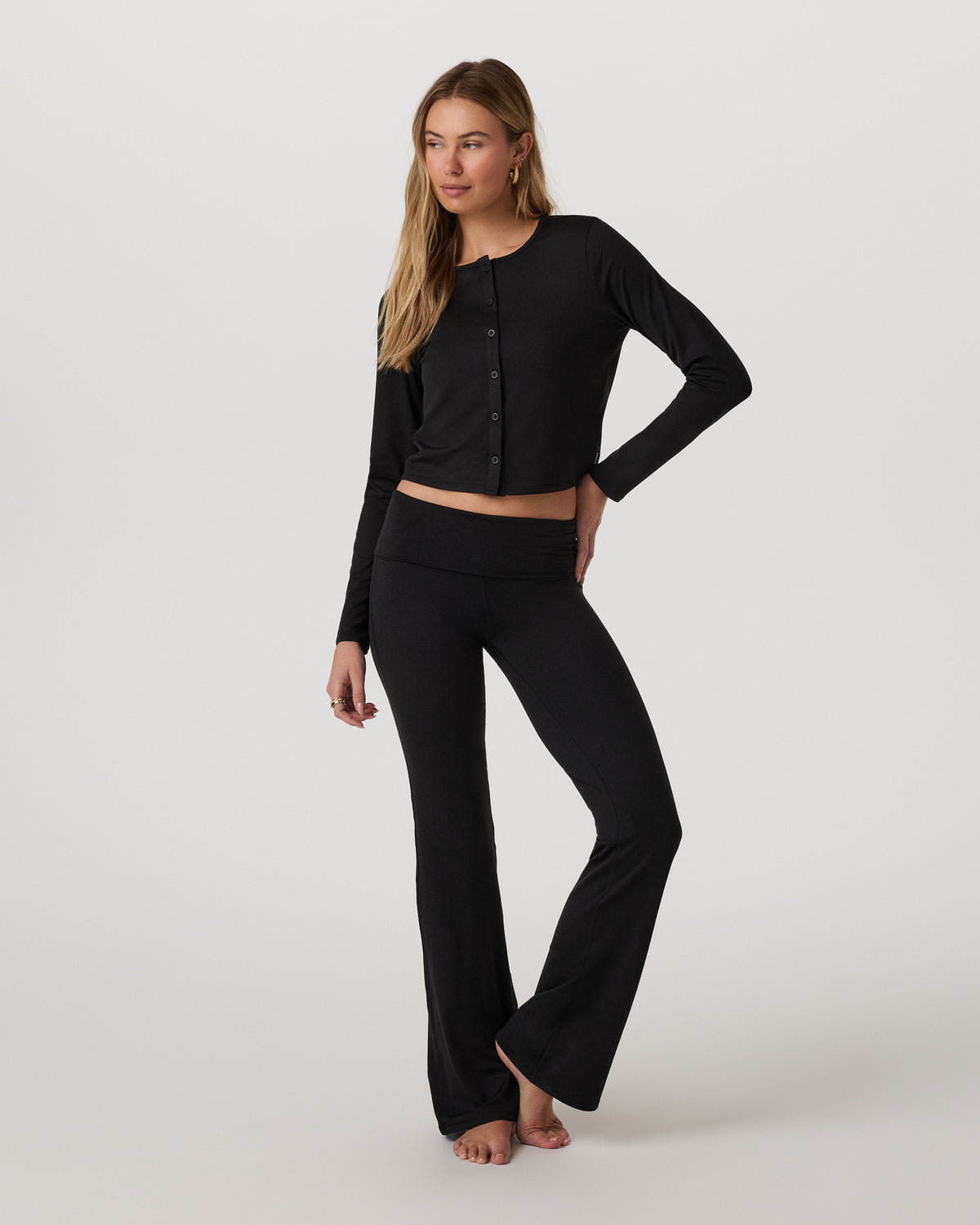 Women Vuori Halo Cardigan 2.0 Black Heather
