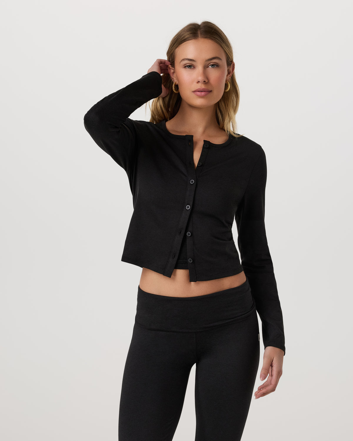 Women Vuori Halo Cardigan 2.0 Black Heather