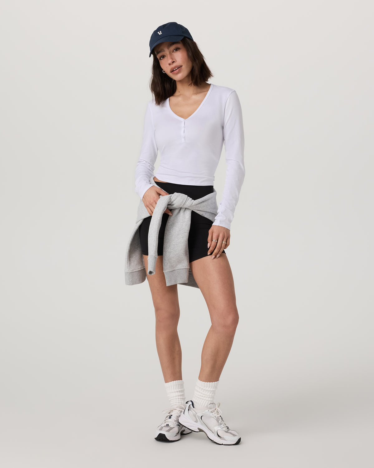 Women Vuori Long Sleeve Tuvalu Henley Women's White Shirt