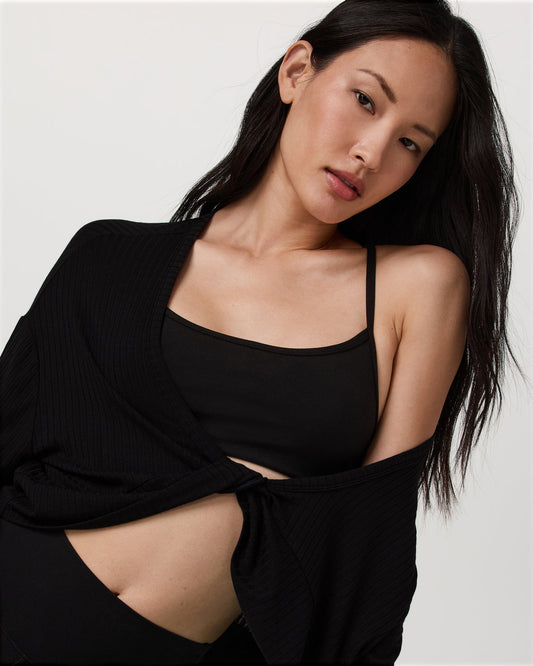 Women Vuori Long Sleeve Twist Top Women's Black Twist Top