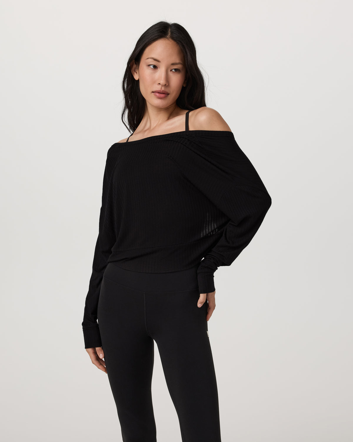 Women Vuori Long Sleeve Twist Top Women's Black Twist Top