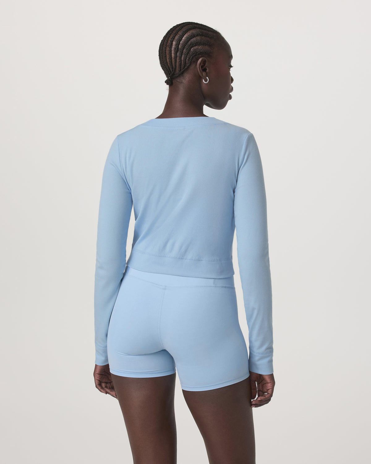 Women Vuori Long Sleeve Pose Mini Cardigan Women's Crystal Blue Top