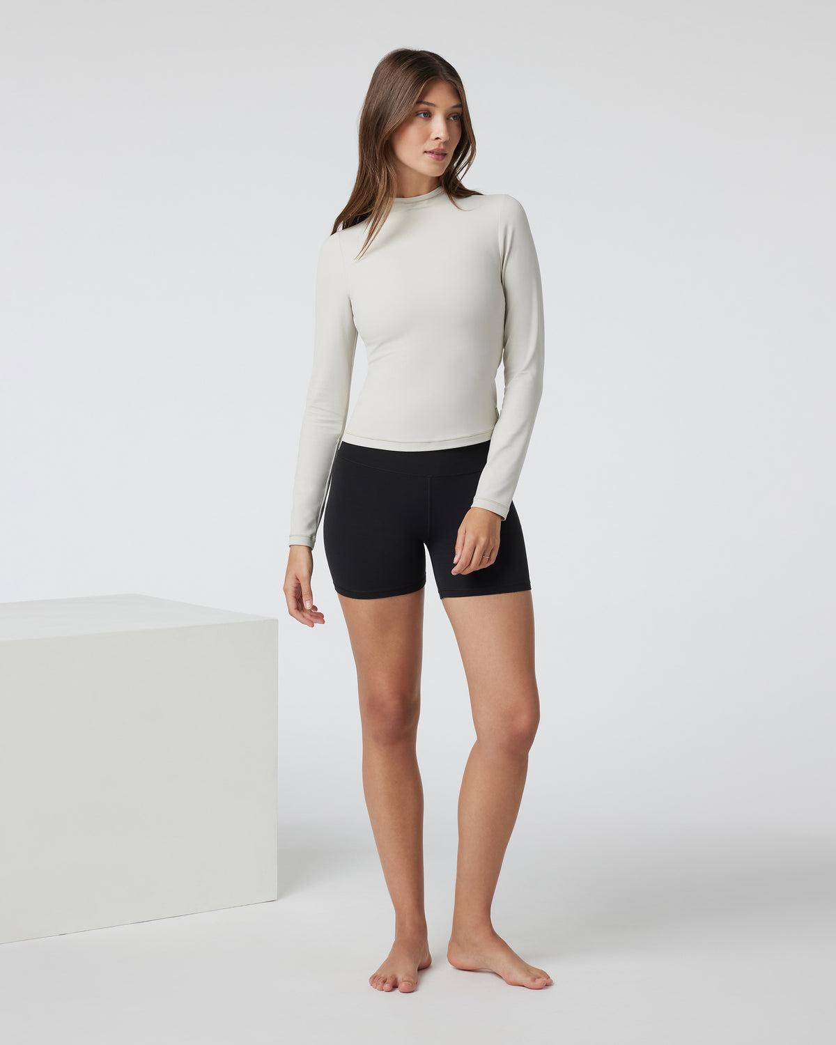 Women Vuori Vuori AllTheFeels Long Sleeve Mock Ecru