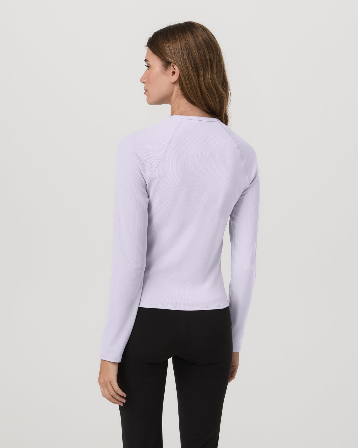 Women Vuori Long Sleeve Pose Crew Women's Lavender Ice Crewneck