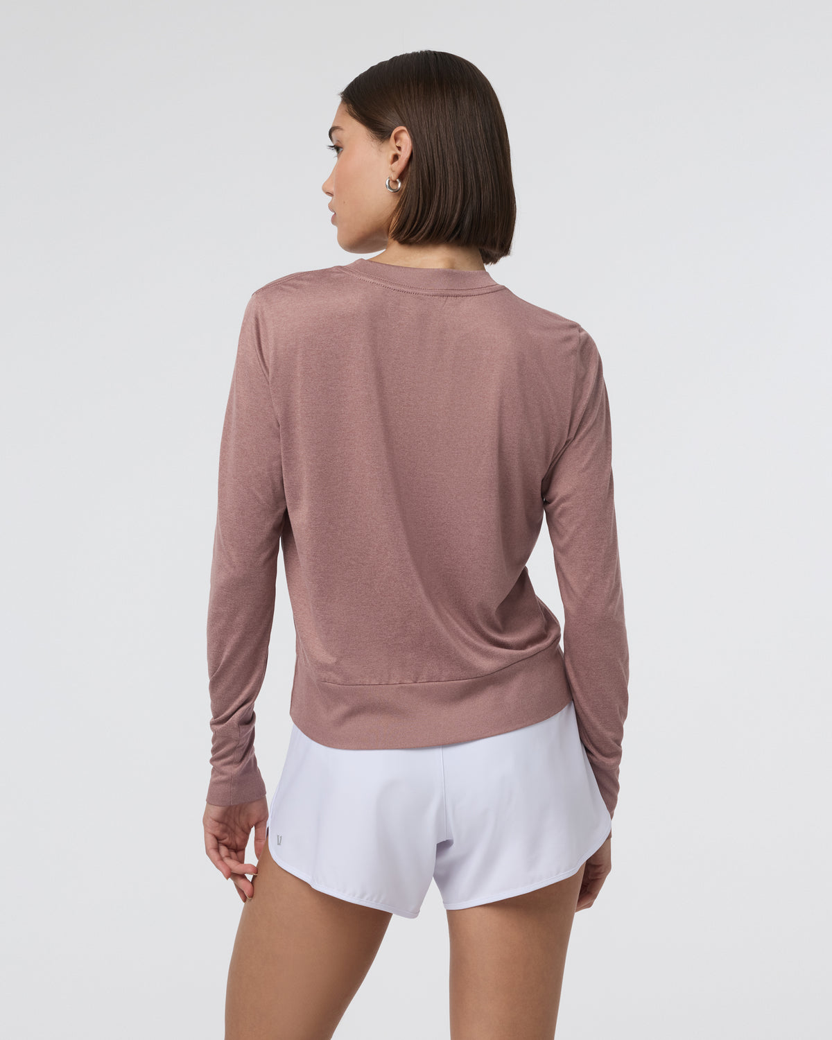 Women Vuori Daydream Crew Sedona Brown Heather Long Sleeve Top