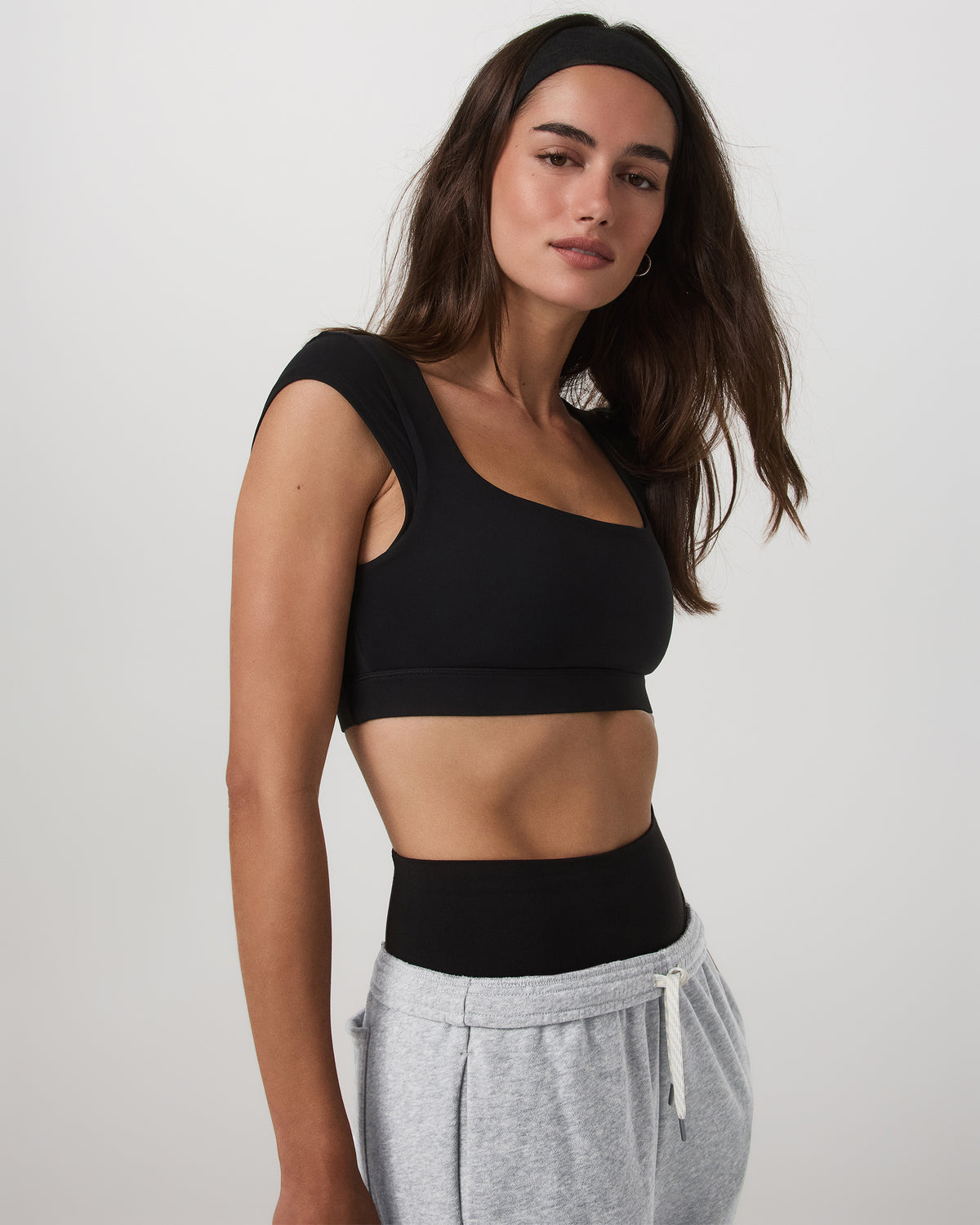 Women|New Vuori Vuori AllTheForm™ Short Sleeve Bra Women's Black Sports Bra