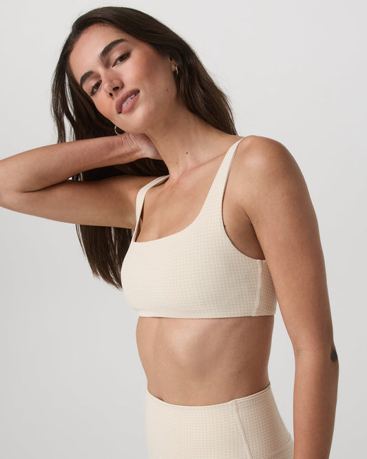 Women|New Vuori Micro Houndstooth Bra Women's Sports Bra in Natural