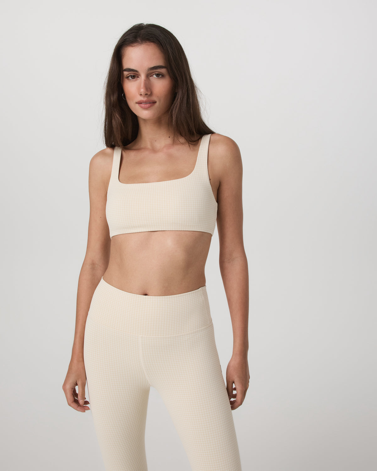 Women|New Vuori Micro Houndstooth Bra Women's Sports Bra in Natural