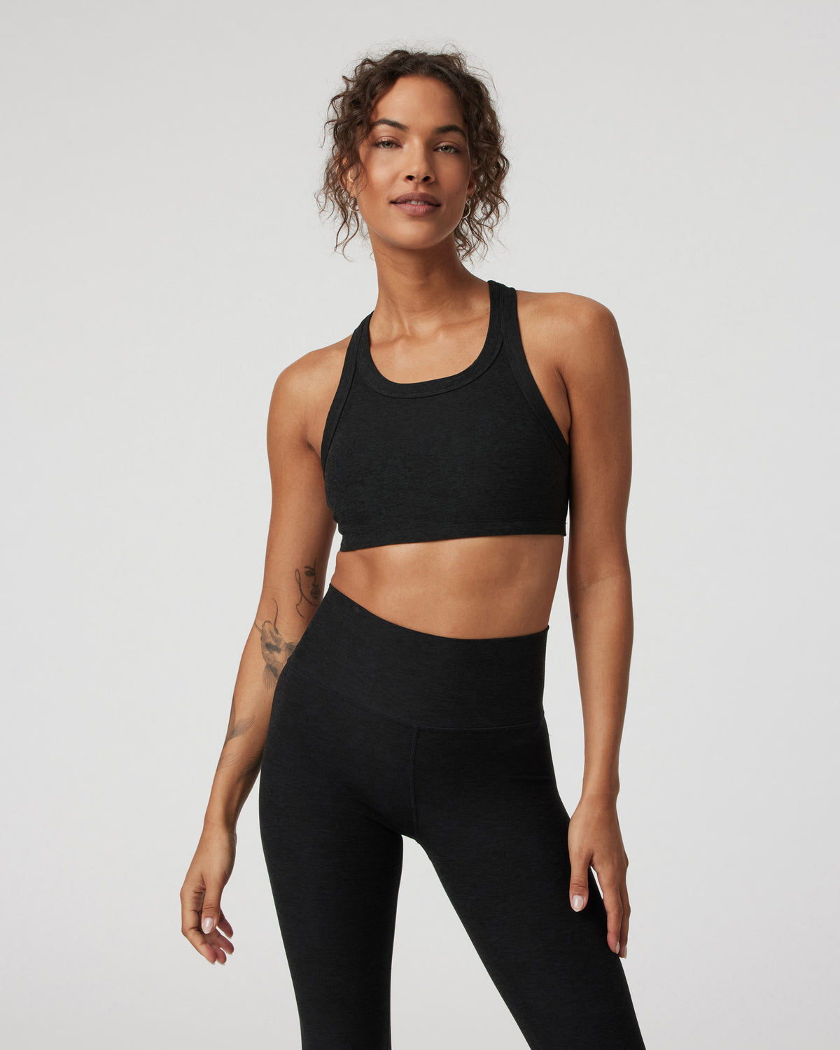 Women Vuori Elevation Racer Bra Black Racerback Sports Bra