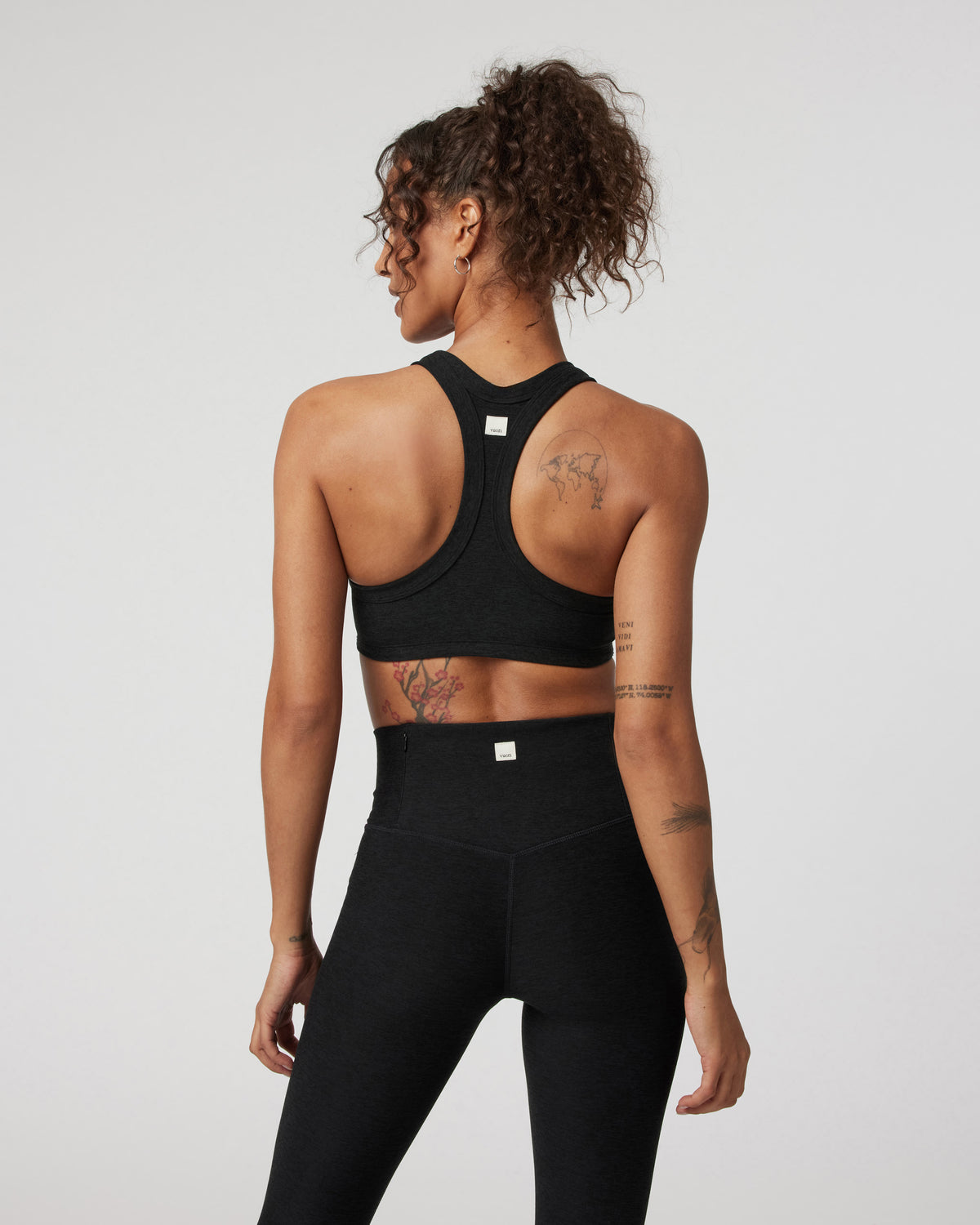 Women Vuori Elevation Racer Bra Black Racerback Sports Bra
