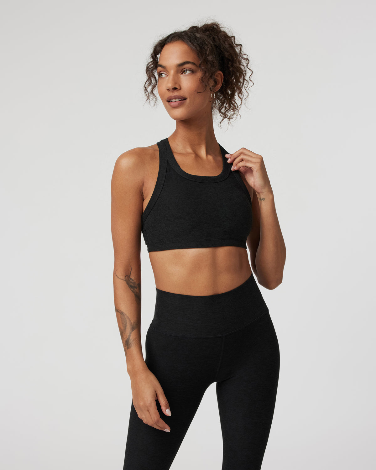 Women Vuori Elevation Racer Bra Black Racerback Sports Bra