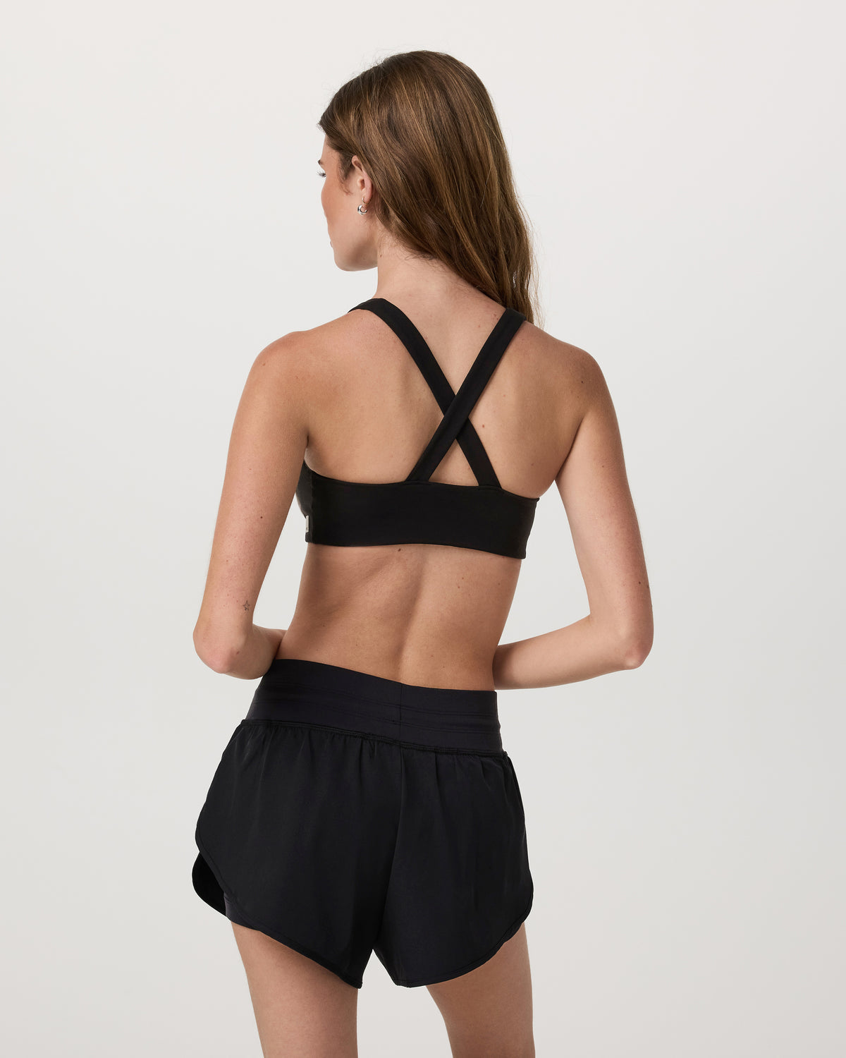 Women Vuori Daily Piped Bra Women's Black Sports Bra