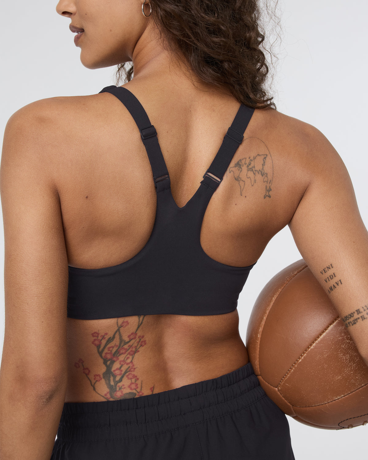 Women Vuori Dynamic Bra Black Medium Support Sports Bra
