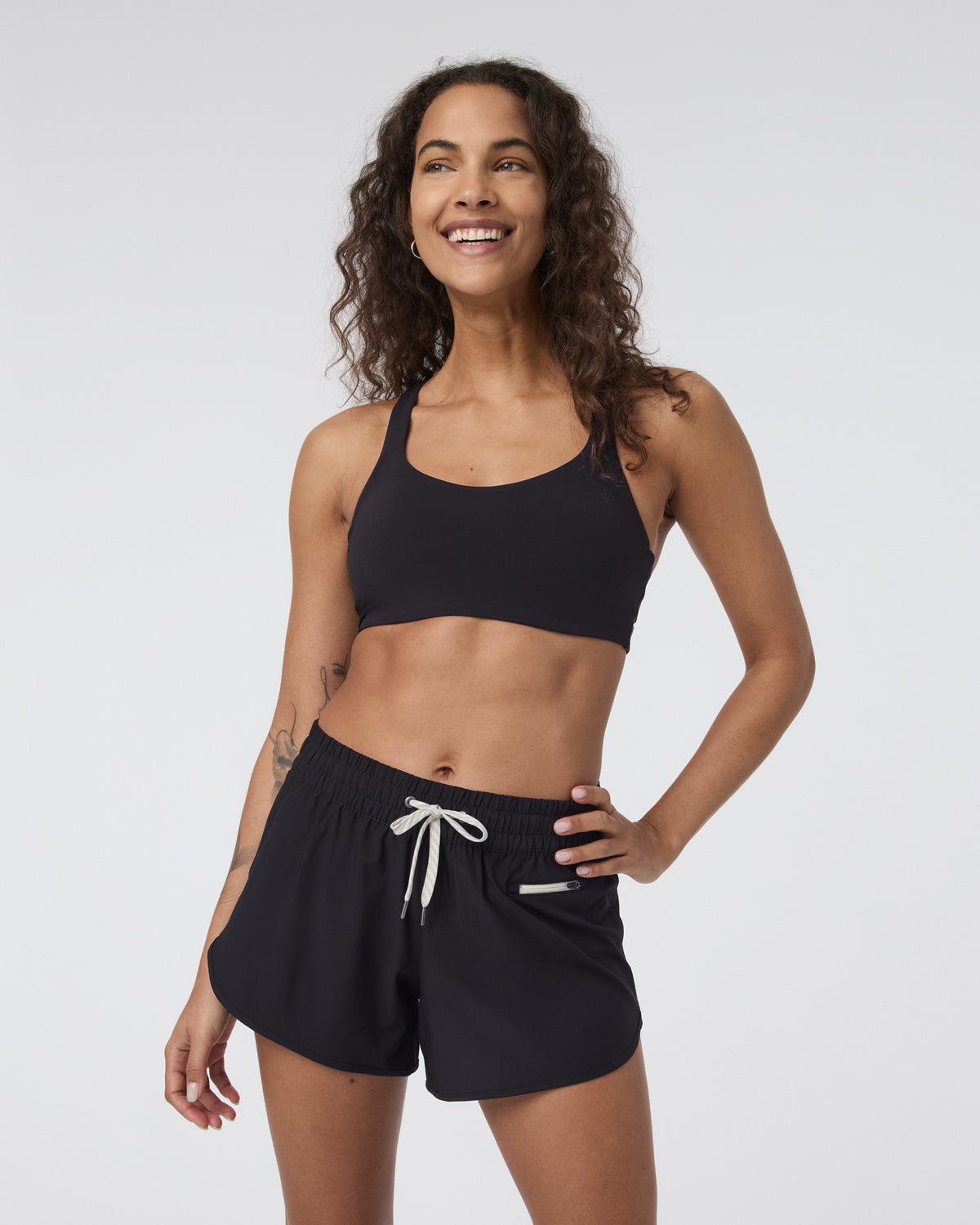 Women Vuori Dynamic Bra Black Medium Support Sports Bra