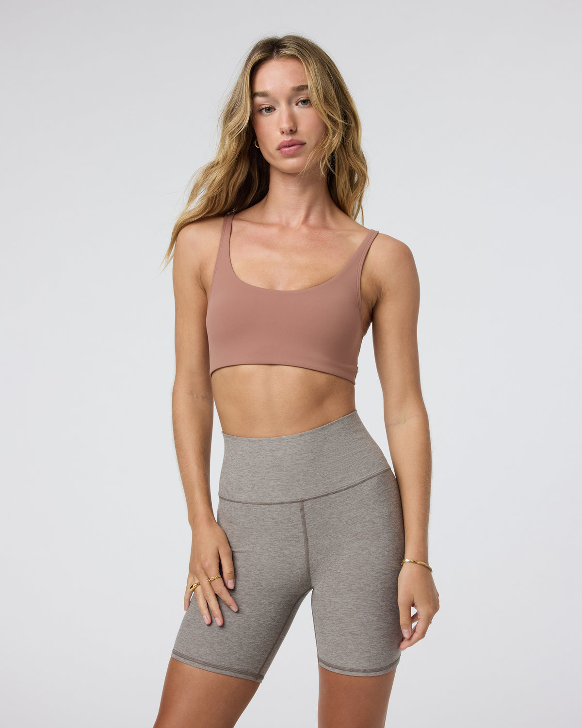 Women Vuori Yosemite Bra Sedona Brown Strappy Sports Bra