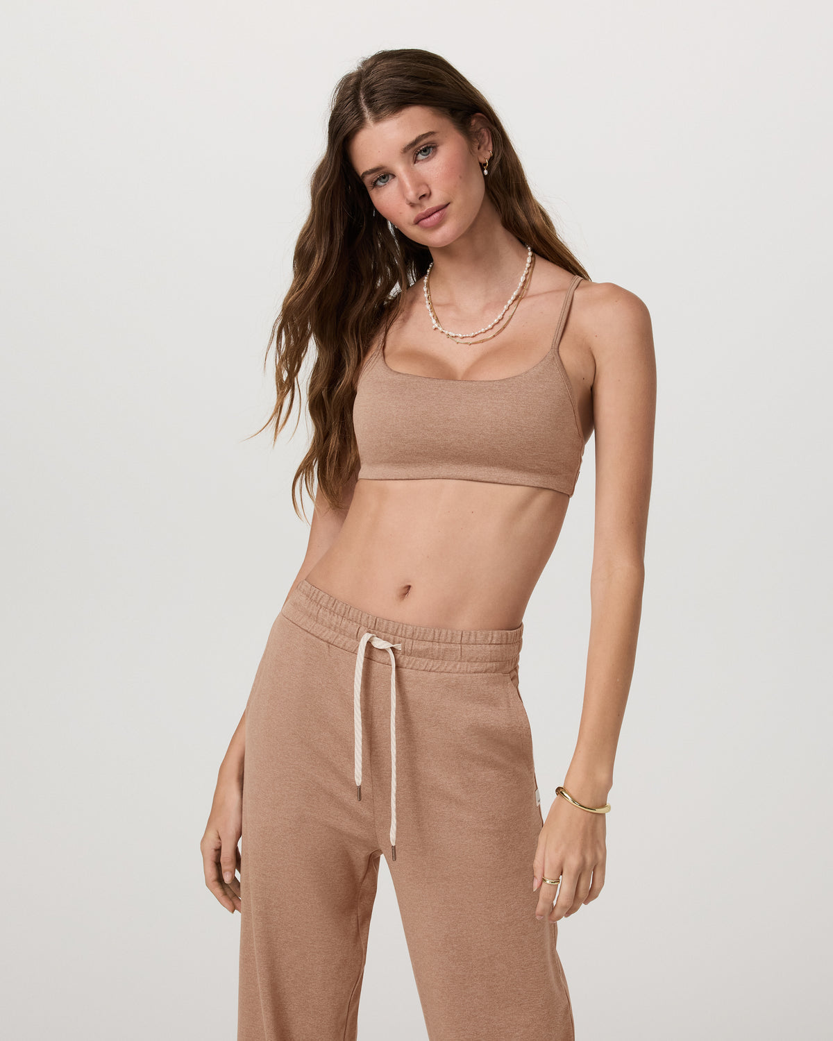 Women Vuori Halo Essential Bra Women's Nutmeg Heather Sports Bra