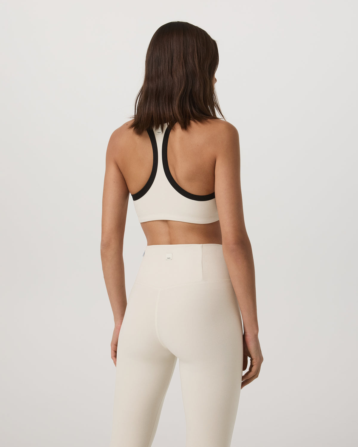 Women Vuori Elevation Racer Bra Women's Bone Heather Sports Bra