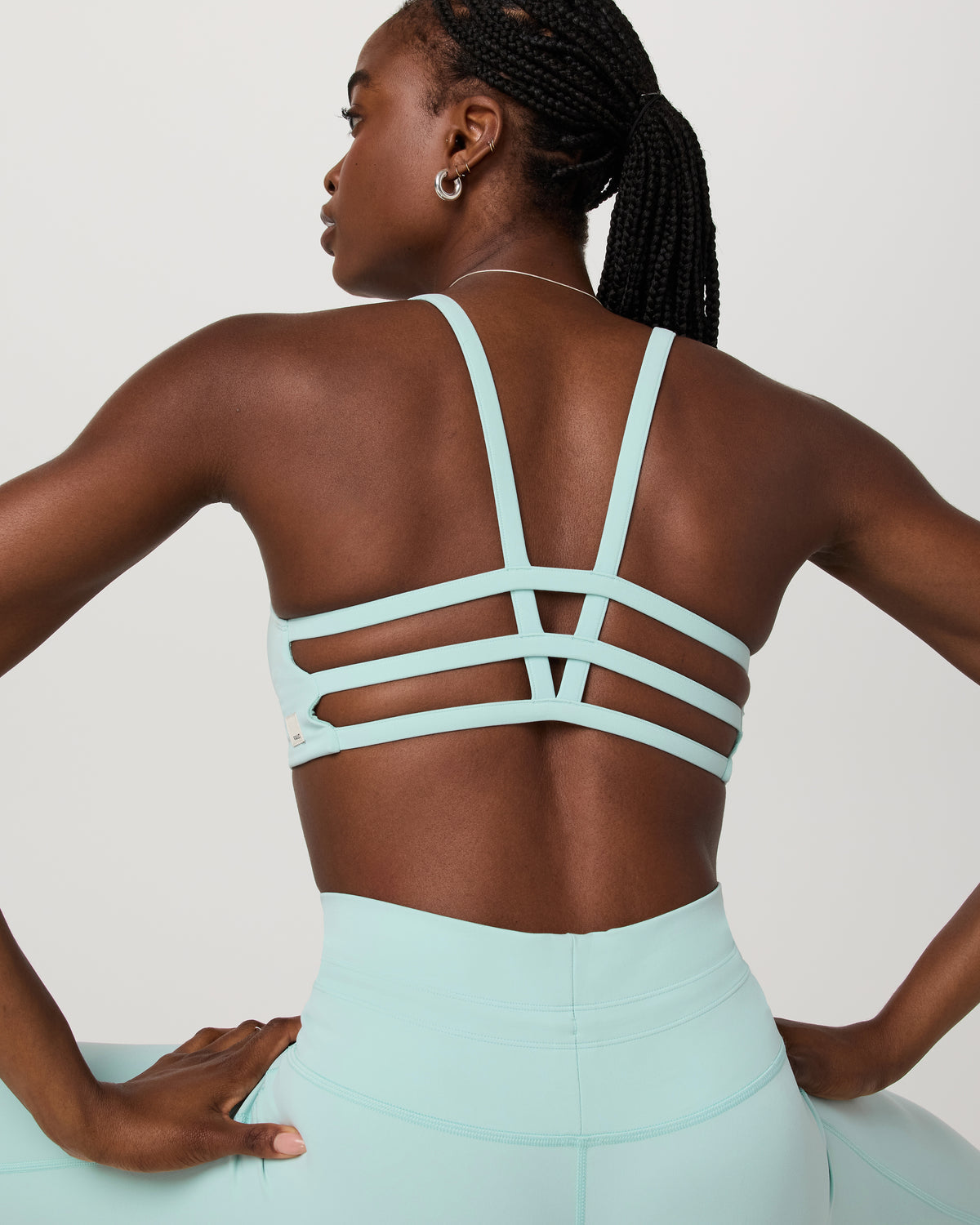 Women Vuori Yosemite Bra Women's Spearmint Strappy Sports Bra