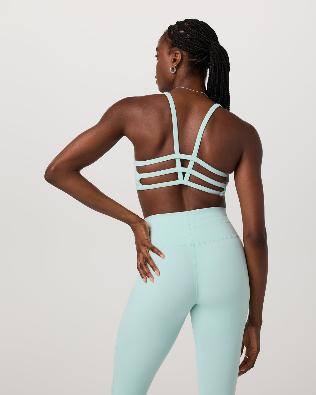 Women Vuori Yosemite Bra Women's Spearmint Strappy Sports Bra