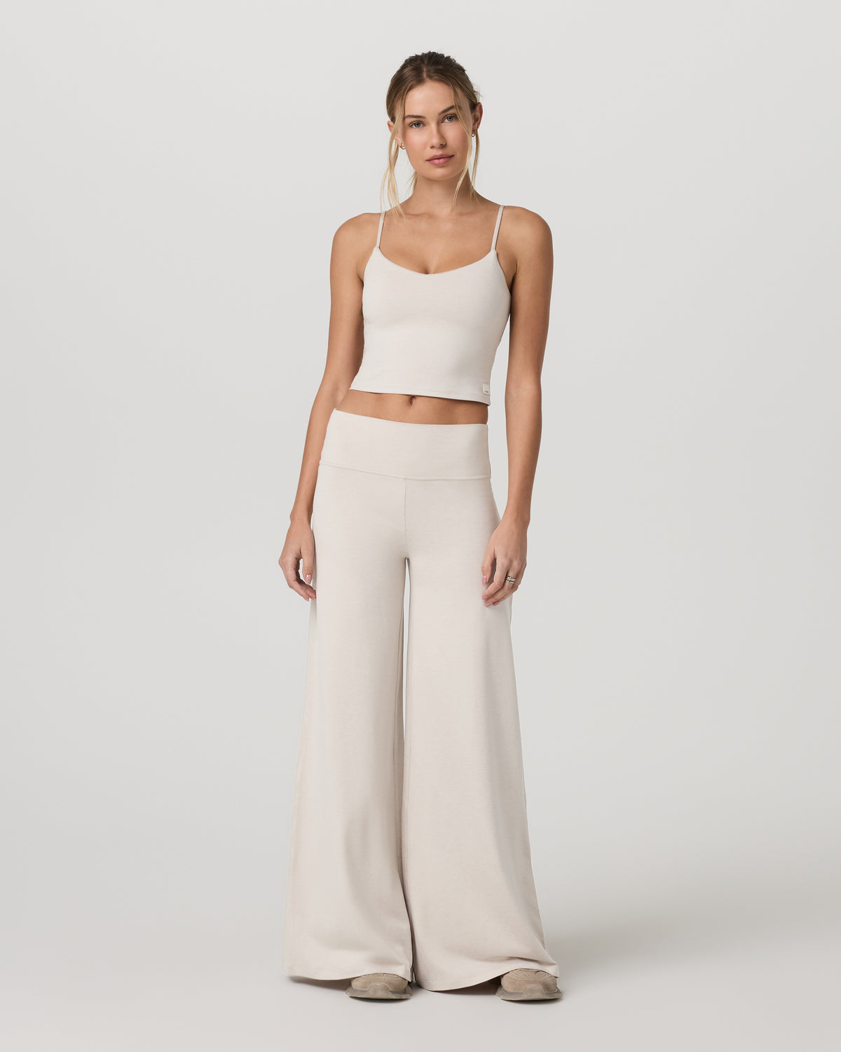 Women|New Vuori Halo Easy Wideleg Pant-Short Women's Ecru Heather Pants