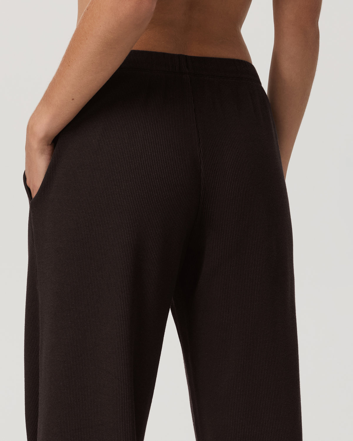 Women Vuori Waffle Wideleg Pant Women's Dark Java Waffle Knit Pants
