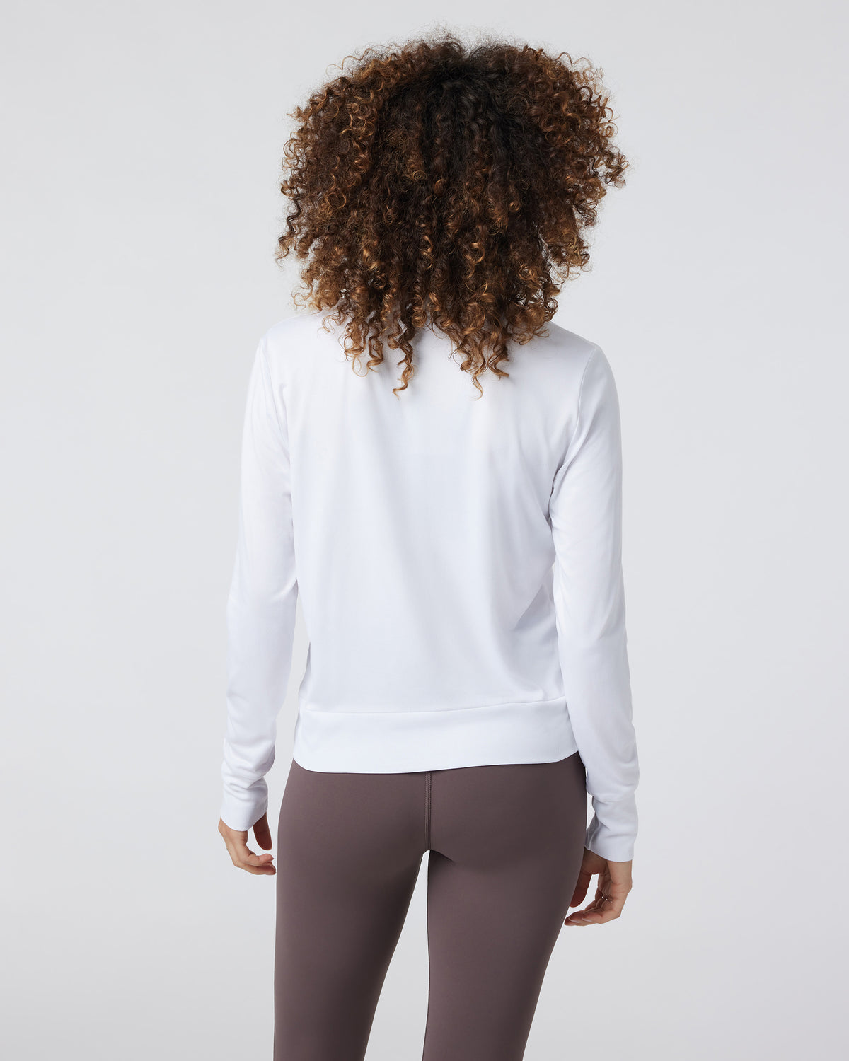 Women Vuori Daydream Crew White Lightweight Long-Sleeve Top