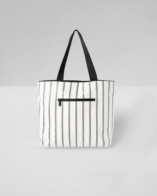 Women|Men|Accessories Vuori ALOHA-Day Tripper Black Charter Stripe Tote Bag