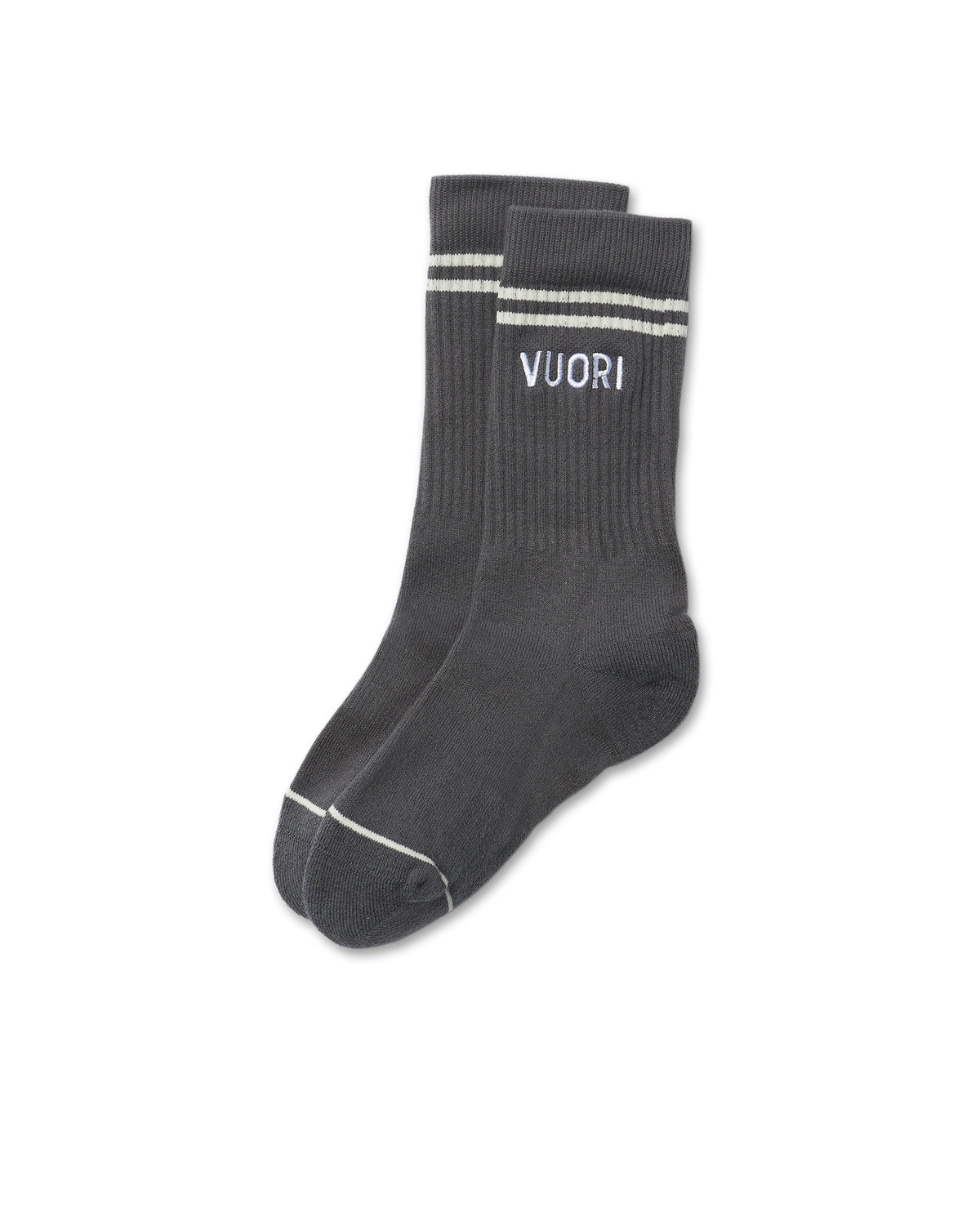 Women|Men|Accessories Vuori Vuori Crew Sock Charcoal Performance Crew Socks
