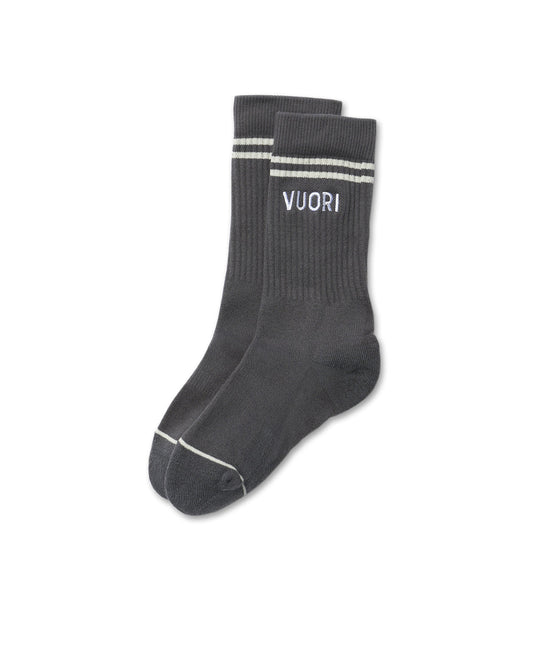 Women|Men|Accessories Vuori Vuori Crew Sock Charcoal Performance Crew Socks