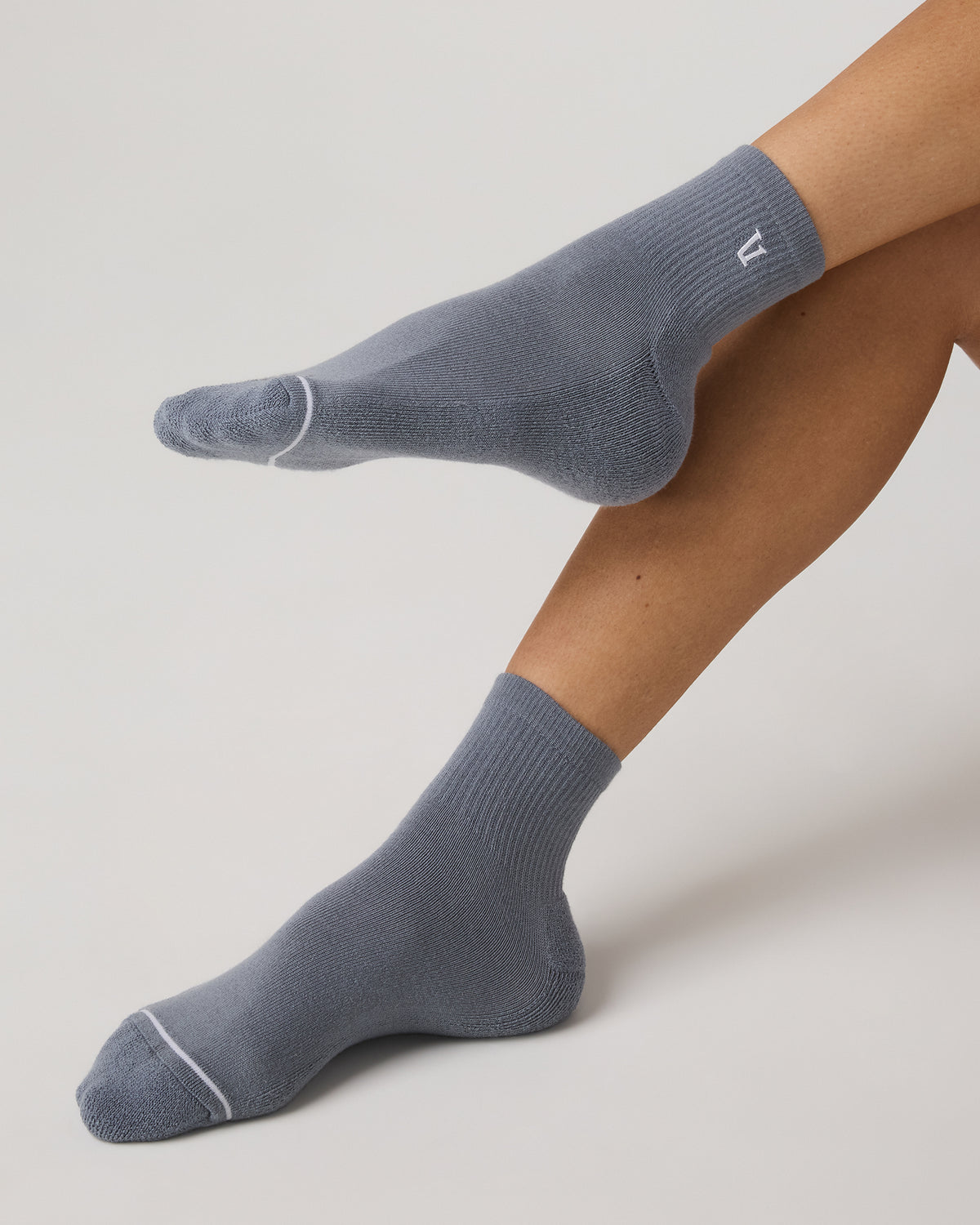 Women|Men|Accessories Vuori Quarter Crew V1 Sock Slate Blue Crew Socks