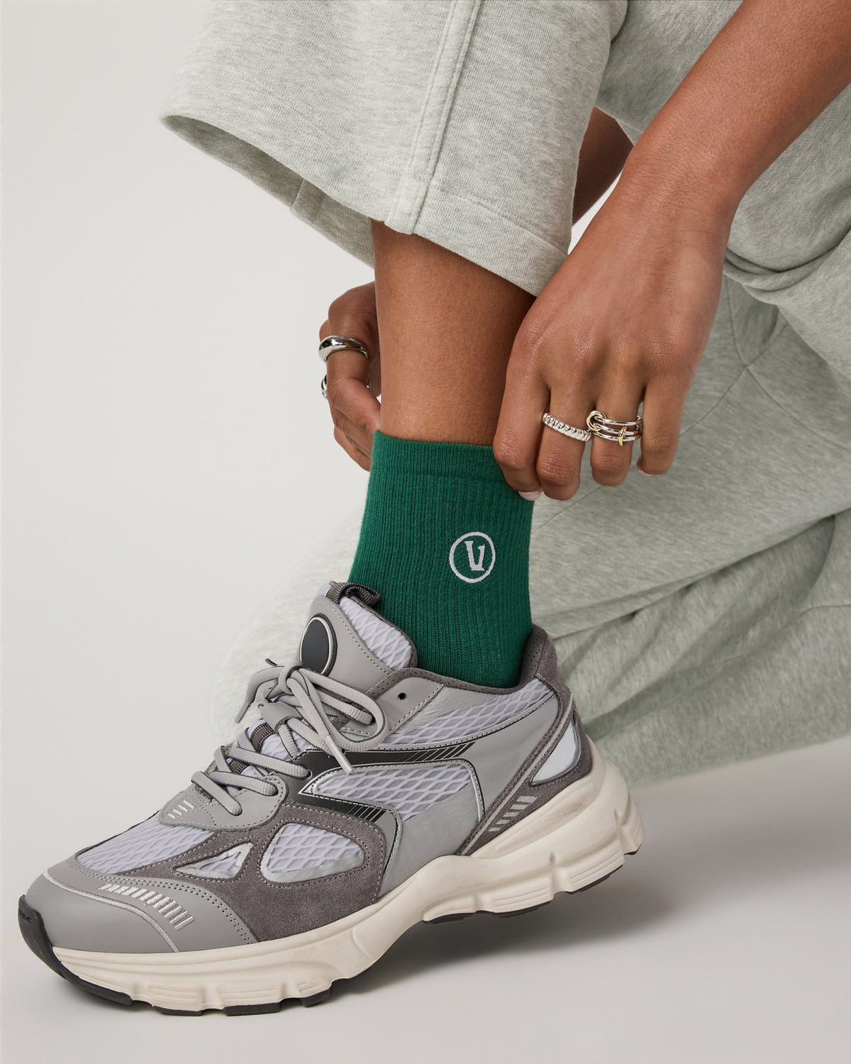 Women|Men|Accessories Vuori Half Crew Sock Viridian Socks