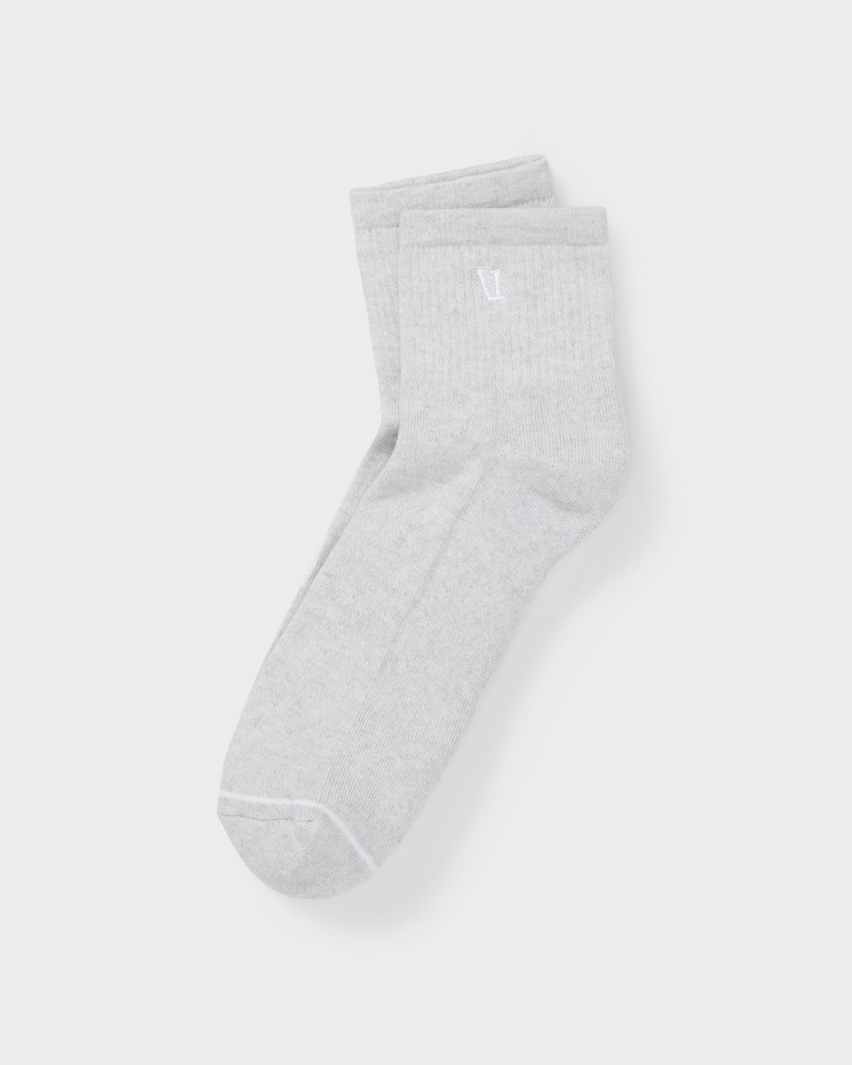 Women|Men|Accessories|New Vuori Quarter Crew V1 Sock 2.0 White Heather Grey Crew Socks