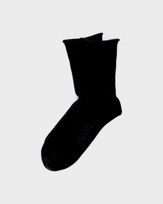 Women|Men|Accessories|New Vuori Quarter Crew Pointelle Sock Stylish Black Socks