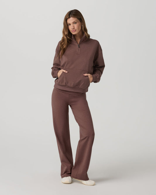 Women|New Vuori Granite Foldover Straight Leg Women's Sable Heather Pant