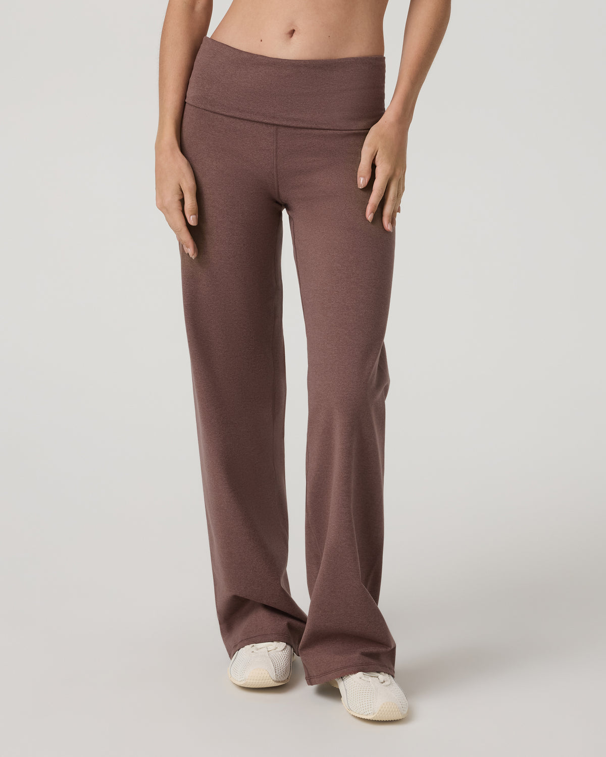 Women|New Vuori Granite Foldover Straight Leg Women's Sable Heather Pant