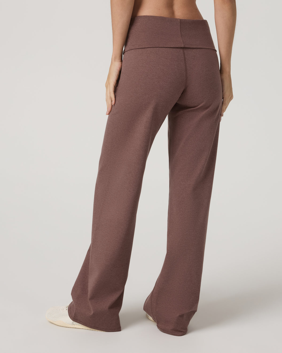 Women|New Vuori Granite Foldover Straight Leg Women's Sable Heather Pant