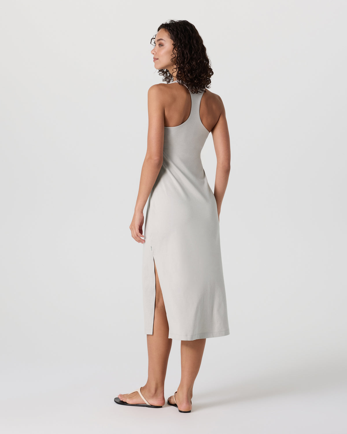 Women Vuori Halo Racerback Dress Ecru Heather