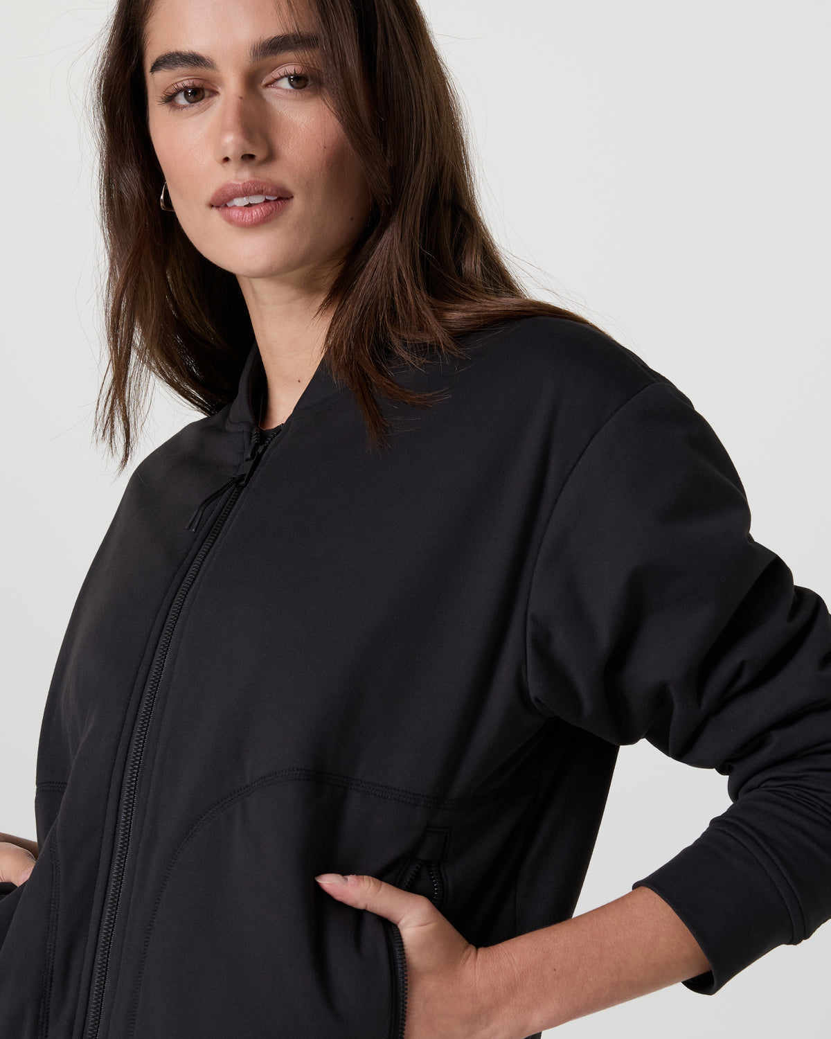 Women Vuori Halo Basin Bomber Women's Solid Black Jacket