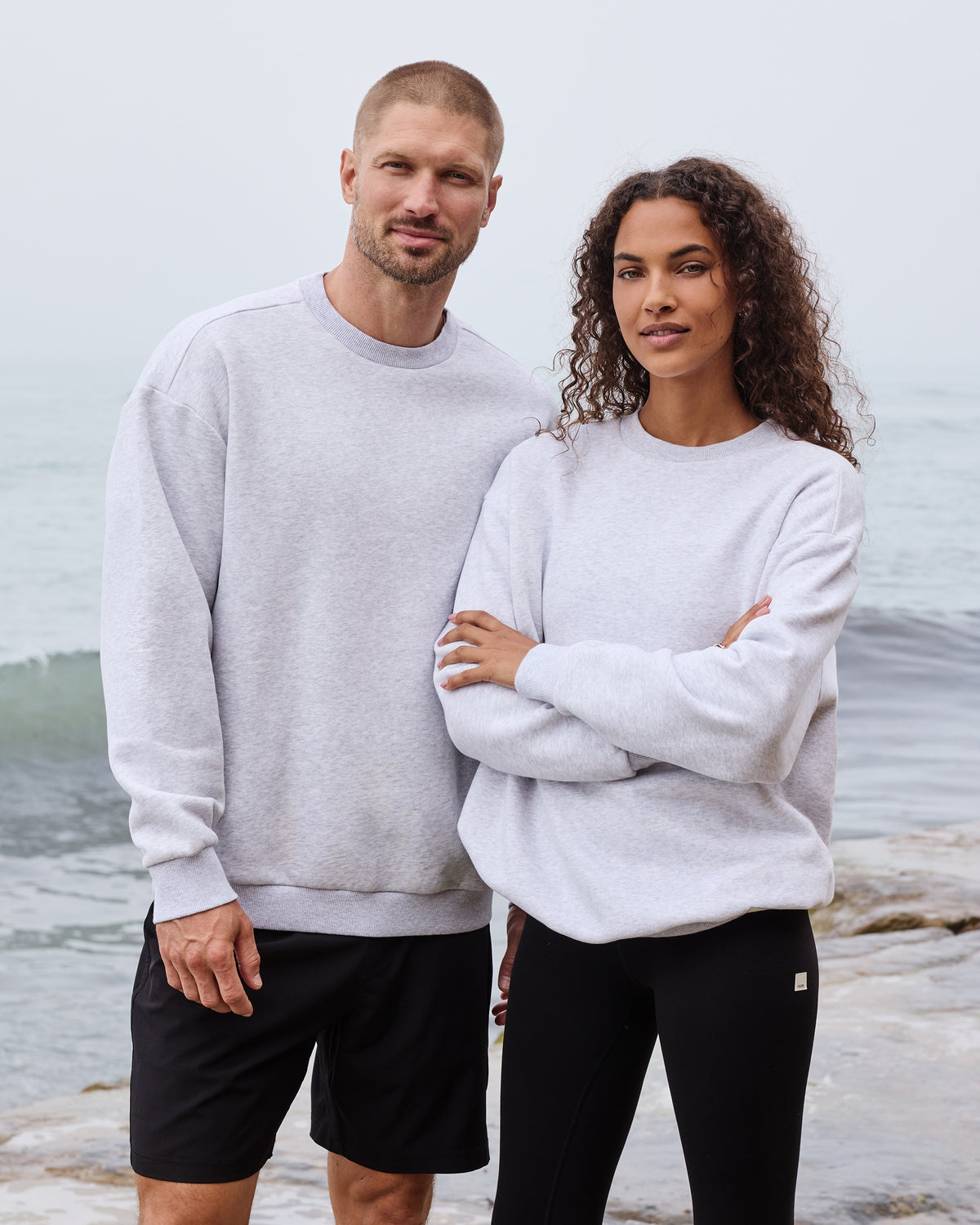 Women|Men Vuori Restore Oversized Crew 2.0 Pale Grey Heather