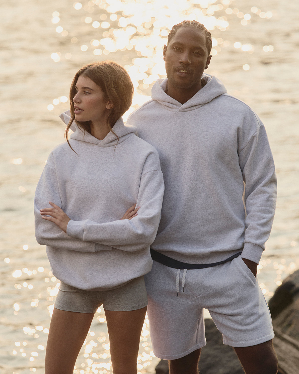 Women|Men Vuori Restore Oversized Hoodie Pale Grey Heather