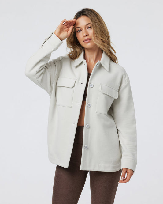 Women Vuori Restore Shirt Jacket Salt French Terry Shirt