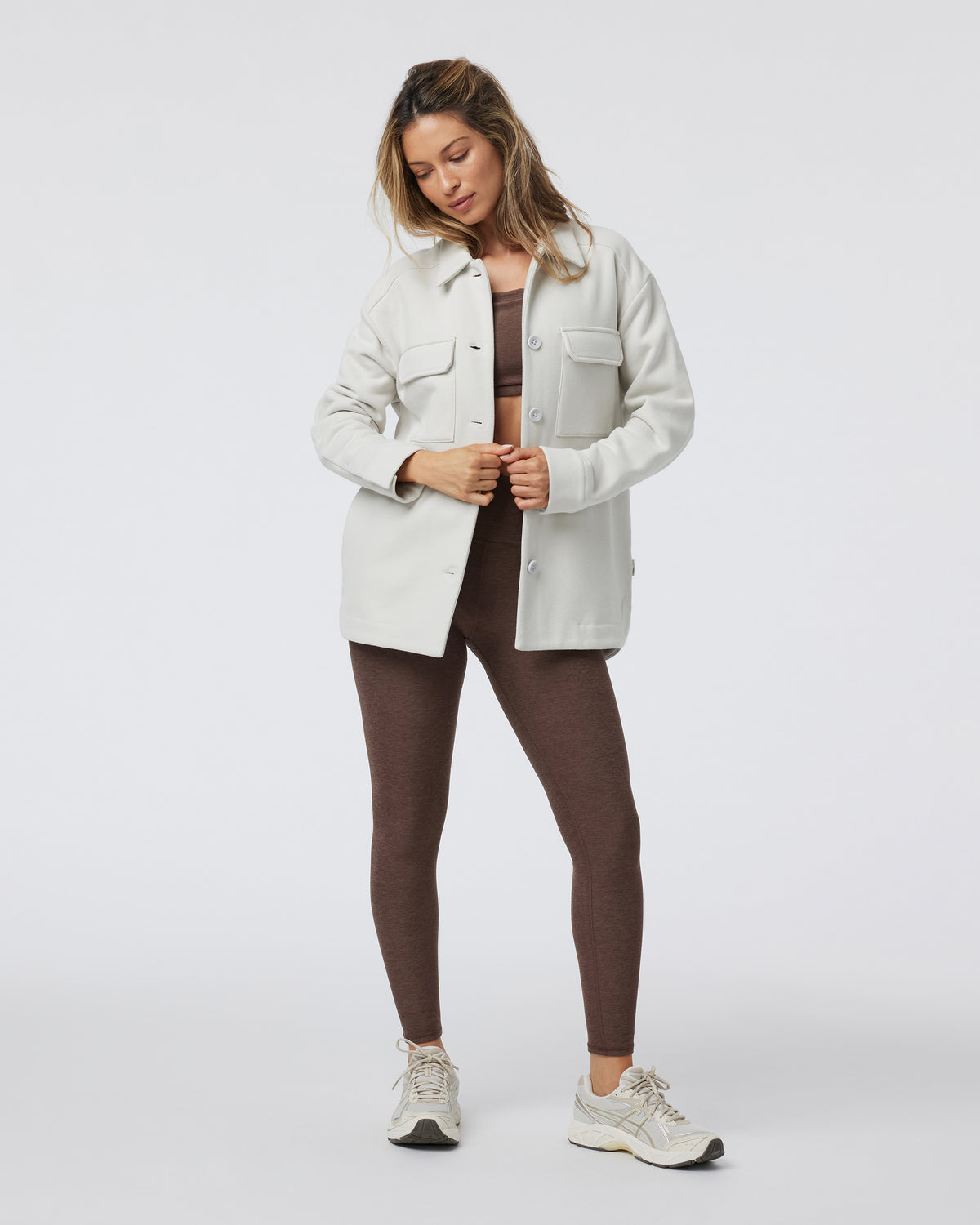 Women Vuori Restore Shirt Jacket Salt French Terry Shirt