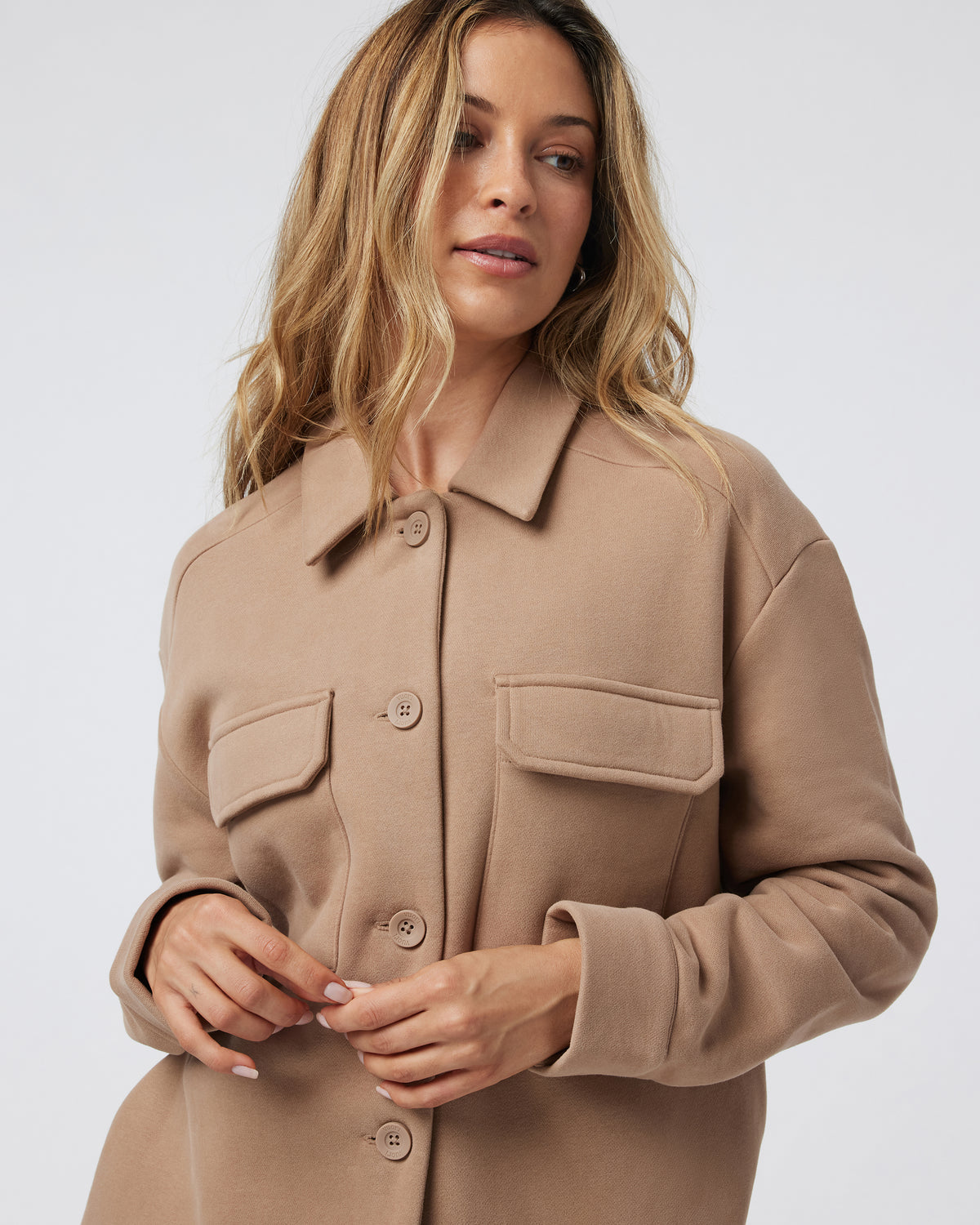 Women Vuori Restore Shirt Jacket Goldenrod French Terry Shirt