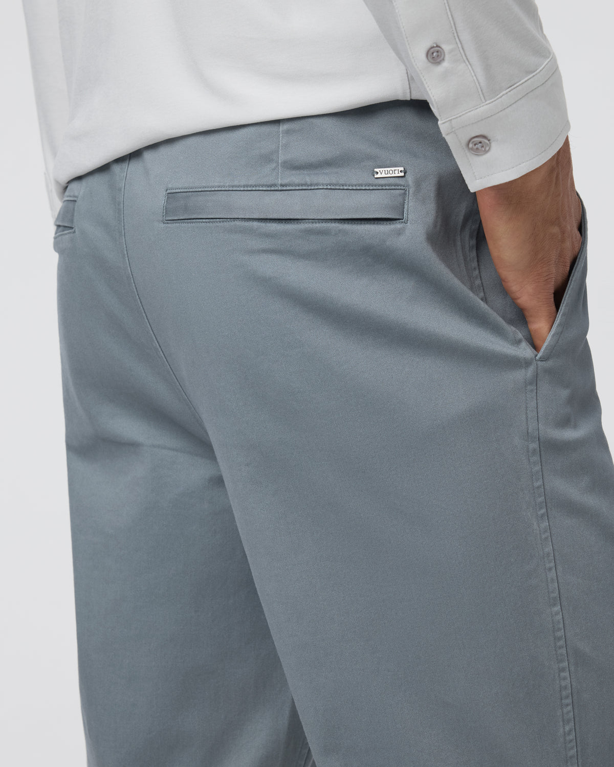 Men Vuori Fletcher Elastic Waist Pant Athletic Slim Fit 30" Dusty Blue
